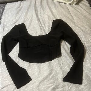 Abercrombie & Fitch Black Crop Top